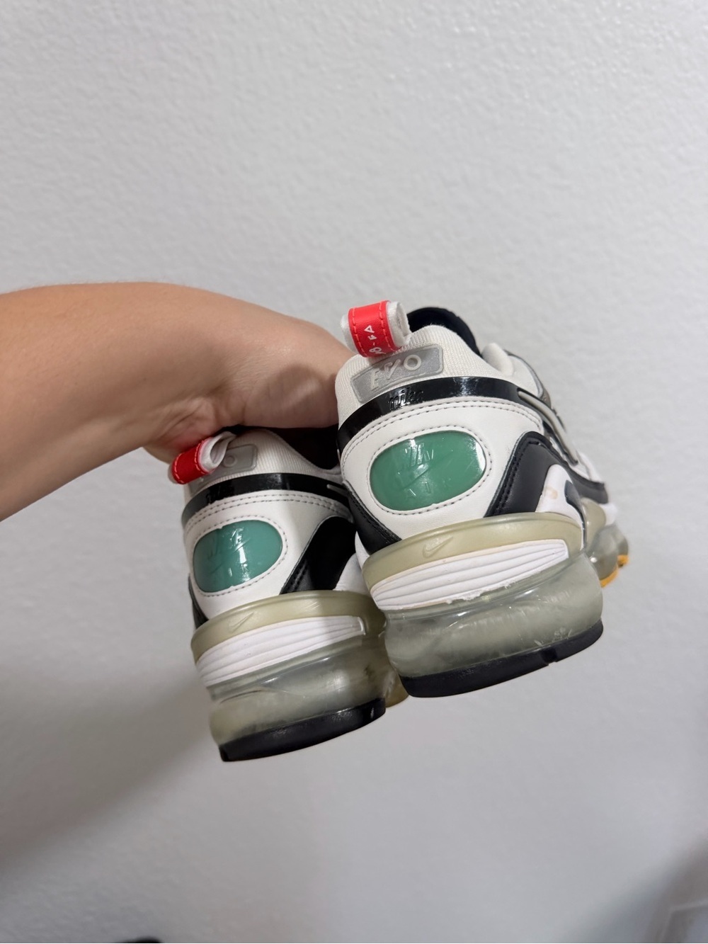 Nike Air VaporMax White Black Accent Sneakers - Picture 8 of 9